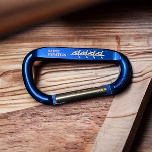 カスタムカラビナキーホルダー、スプリットリング付き刻印入りアルミニウム製