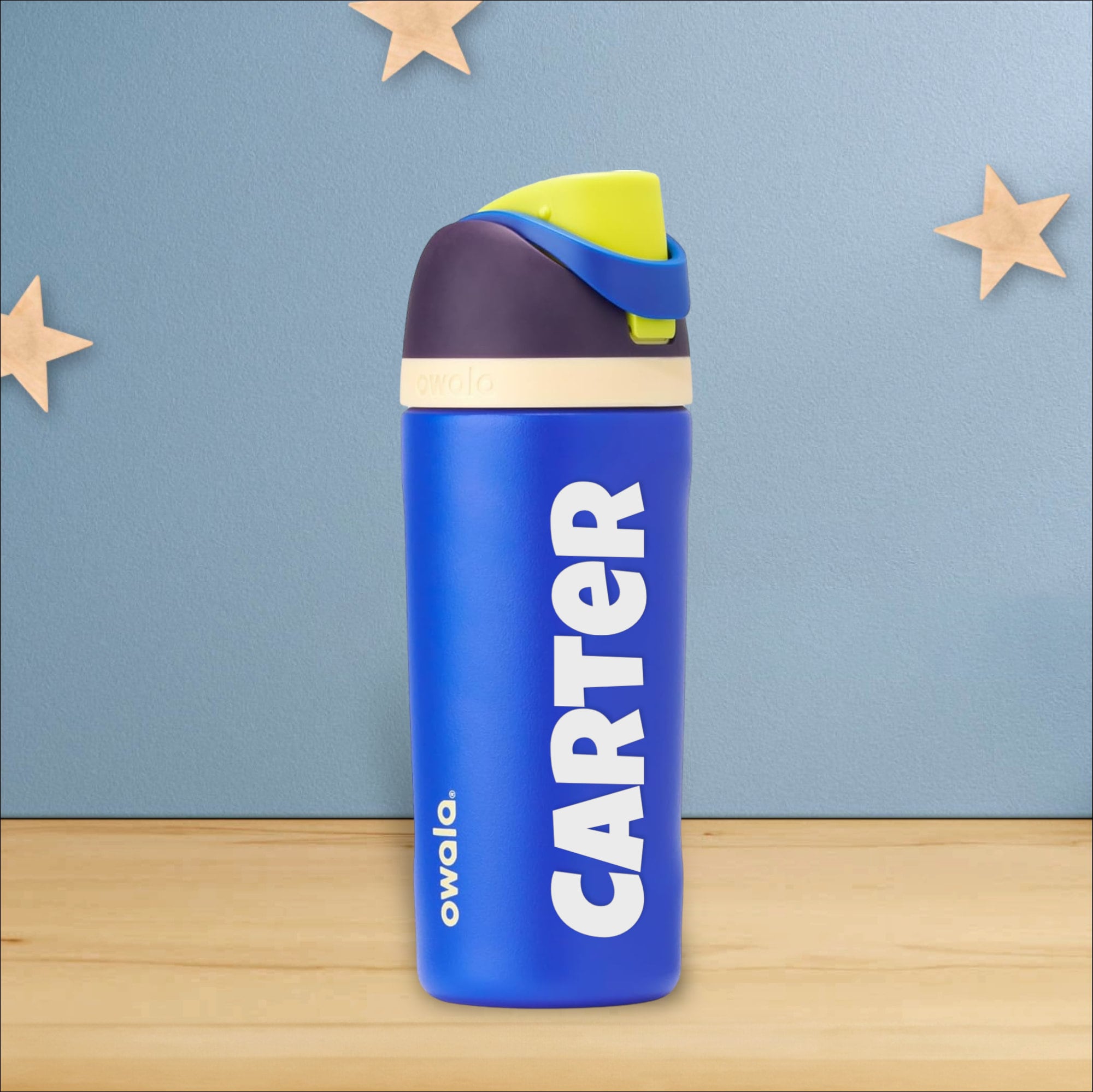 パーソナライズされたOwalaキッズウォーターボトル：16オンス断熱