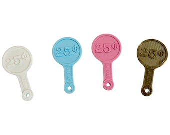 3D Printed Shopping Cart Token Keychain, Eco-Friendly PLA