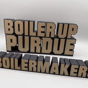Officially Licensed Purdue University Boilermaker 3D printed decoration
