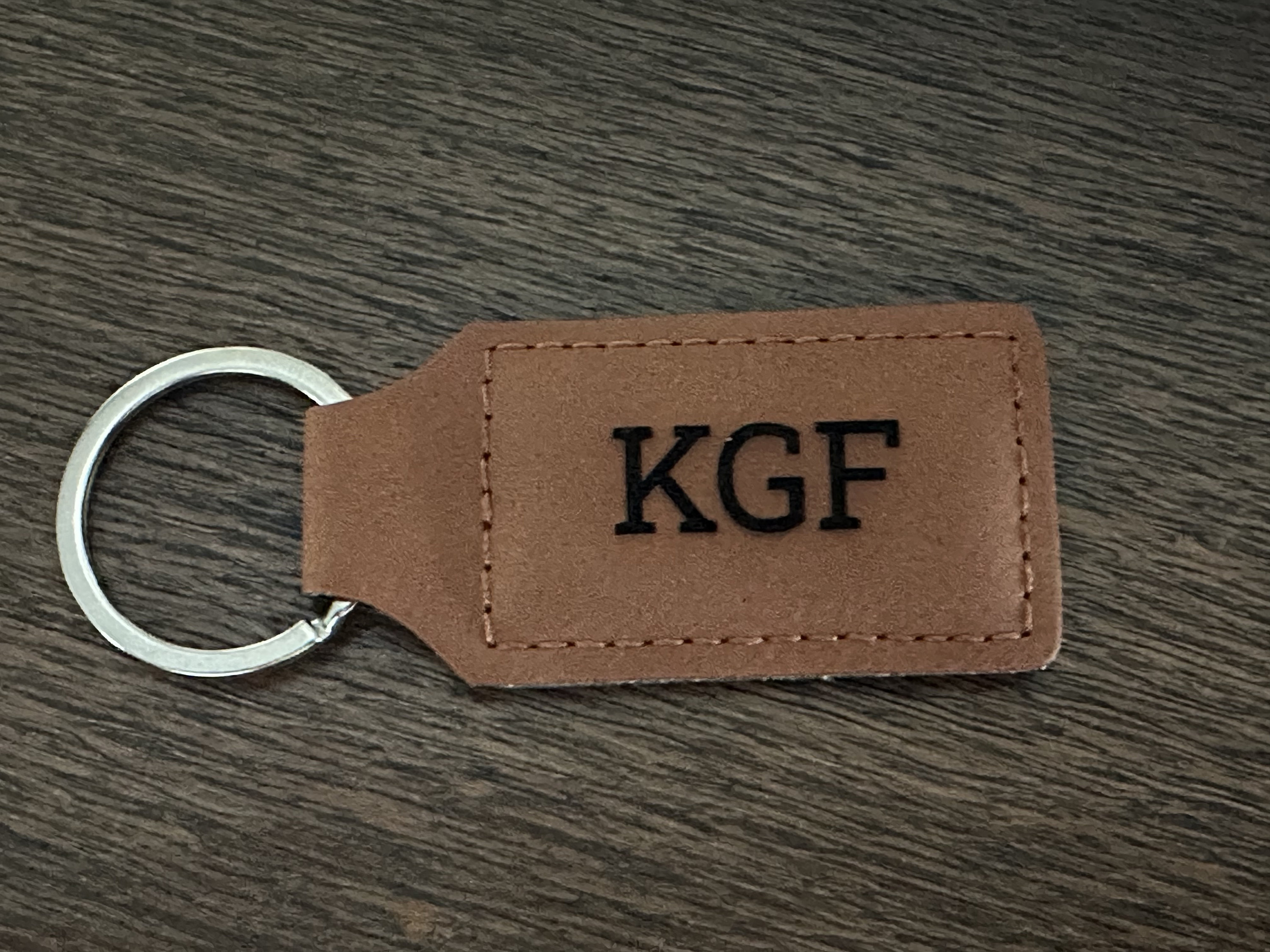 Genuine Leather Keychain Cowhide Keychain Light Brown key Fob Blank Key  Fobs Glowforge Supplies Laser Supplies 