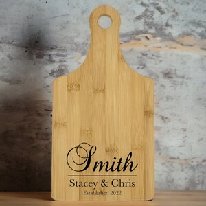 Personalized Charcuterie Board - Custom Monogrammed Serving & Cheese Board for Wedding, Anniversary and Housewarming Gifts