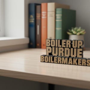 Purdue Decor, Officially Licensed 3D Printed Boilermaker Sign in Custom Sizes