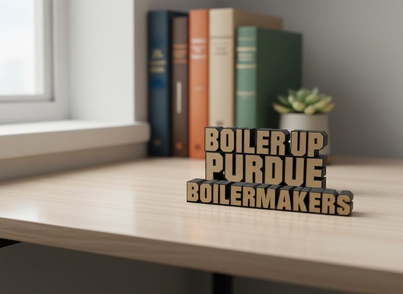 Purdue Decor, Officially Licensed 3D Printed Boilermaker Sign in Custom ...