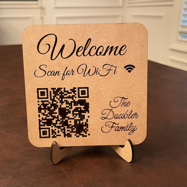 Laser Etched Qr Code Etsy