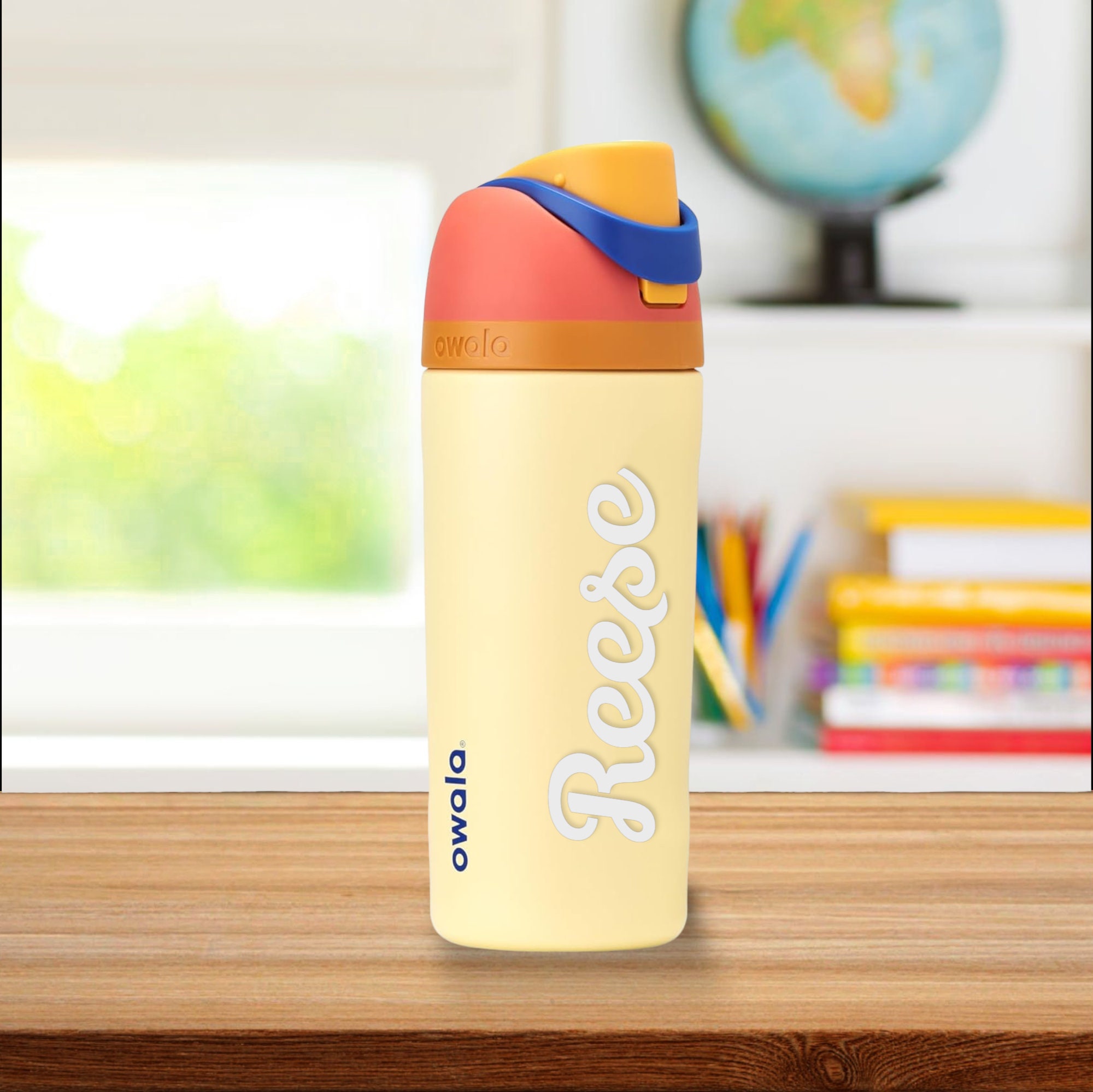 パーソナライズされたOwalaキッズウォーターボトル：16オンス断熱