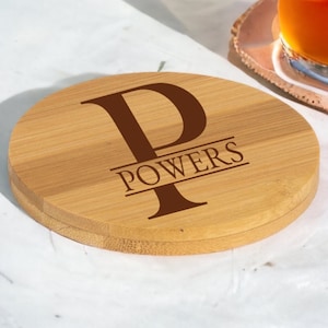Unique Personalized Bamboo Coasters | One-of-a-Kind Customization | Stylish and Functional!