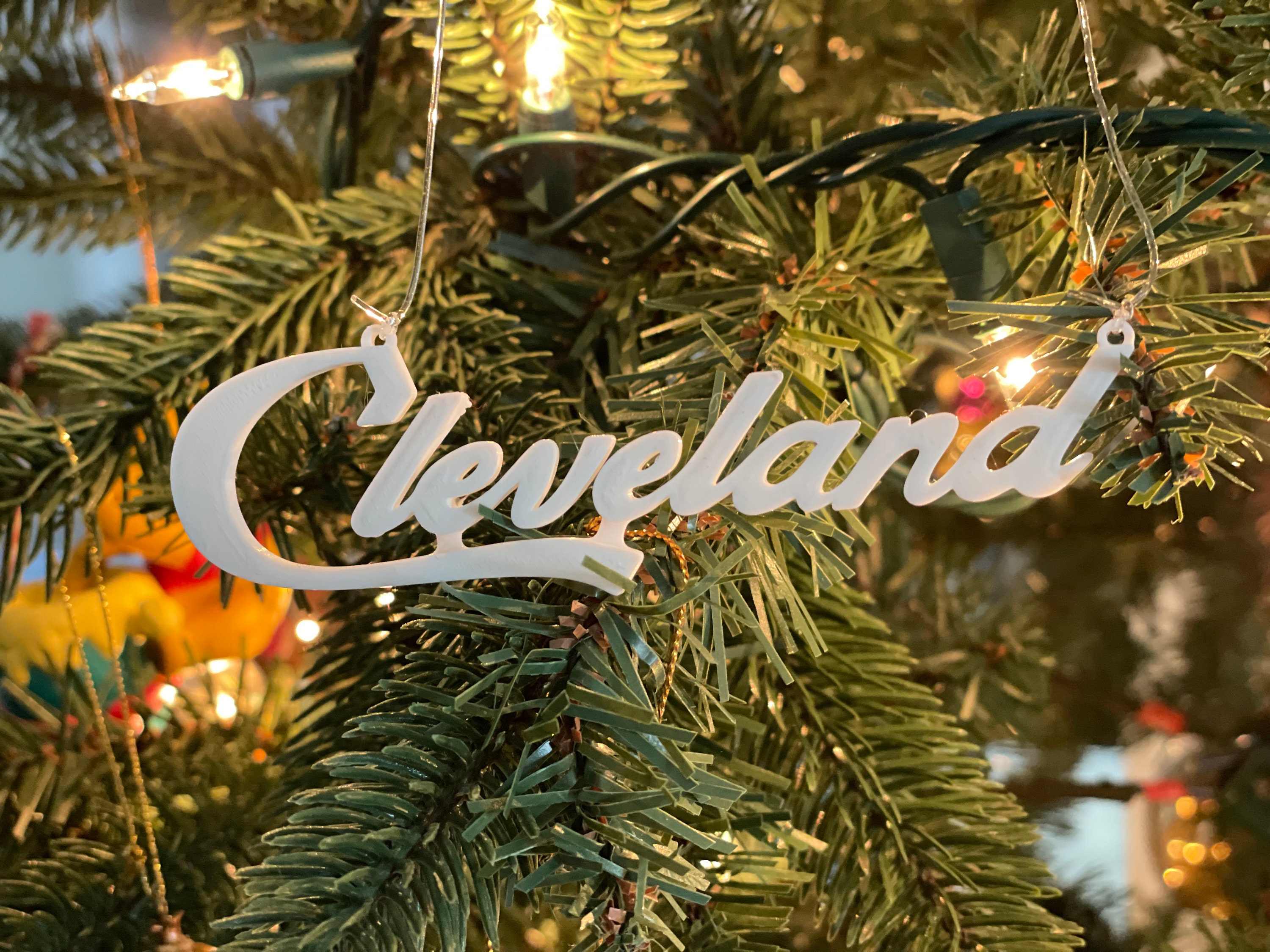 Cleveland Script Sign Ornament - Digital SVG STL Download - Etsy