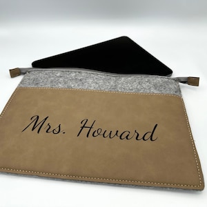 Personalized Travel and Electronics Bag | iPad, Chromebook, Kindle | Vegan Leather | Stylish & Functional