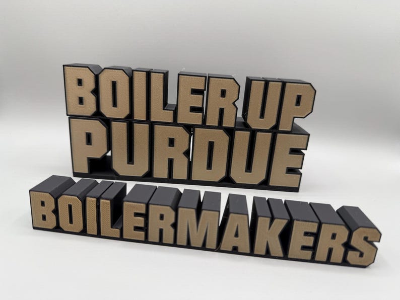 Purdue Decor, Officially Licensed 3D Printed Boilermaker Sign in Custom ...
