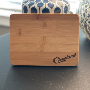 Cleveland Script Cutting Charcuterie Board |Laser Engraved | Ohio Pride | Unique Kitchen Decor
