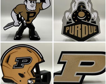 Purdue University 3D-gedruckte Dekoration: Offiziell lizenziertes Geschenk für Boilermakers