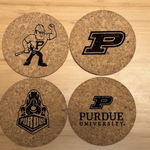 Purdue University Cork Coasters | Officially Licensed | Boiler Up! | For the Student & Grad