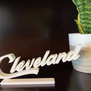 3D Cleveland Sign in Script, 16 Colors and 3 Widths