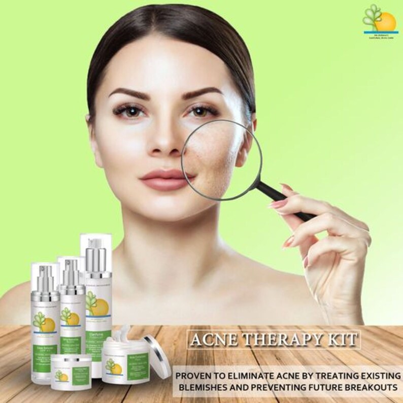 Acne Therapy Kit Skincare Face Moisturizer Blemish Free Acne Etsy
