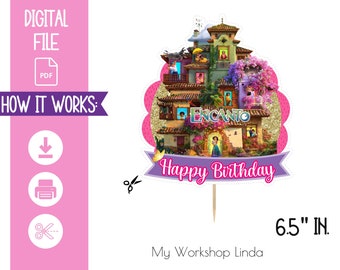 Happy Birthday Casita Encanto Cake Topper/Encanto Mirabel Cake Topper/Party Supplies/Encanto Birthday Printable/Encanto Party Decoration