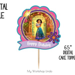 Instant Download PDF/Encanto taarttopper/Encanto Mirabel taarttopper/Encanto verjaardag/Encanto verjaardag afdrukbare/Encanto feestdecoratie