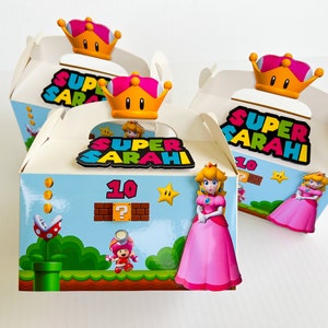 Princess Peach Personalized Favor Boxes-Party Favors-Princess Peach Birthday-Princess Peach Party Supplies - Party Supplies