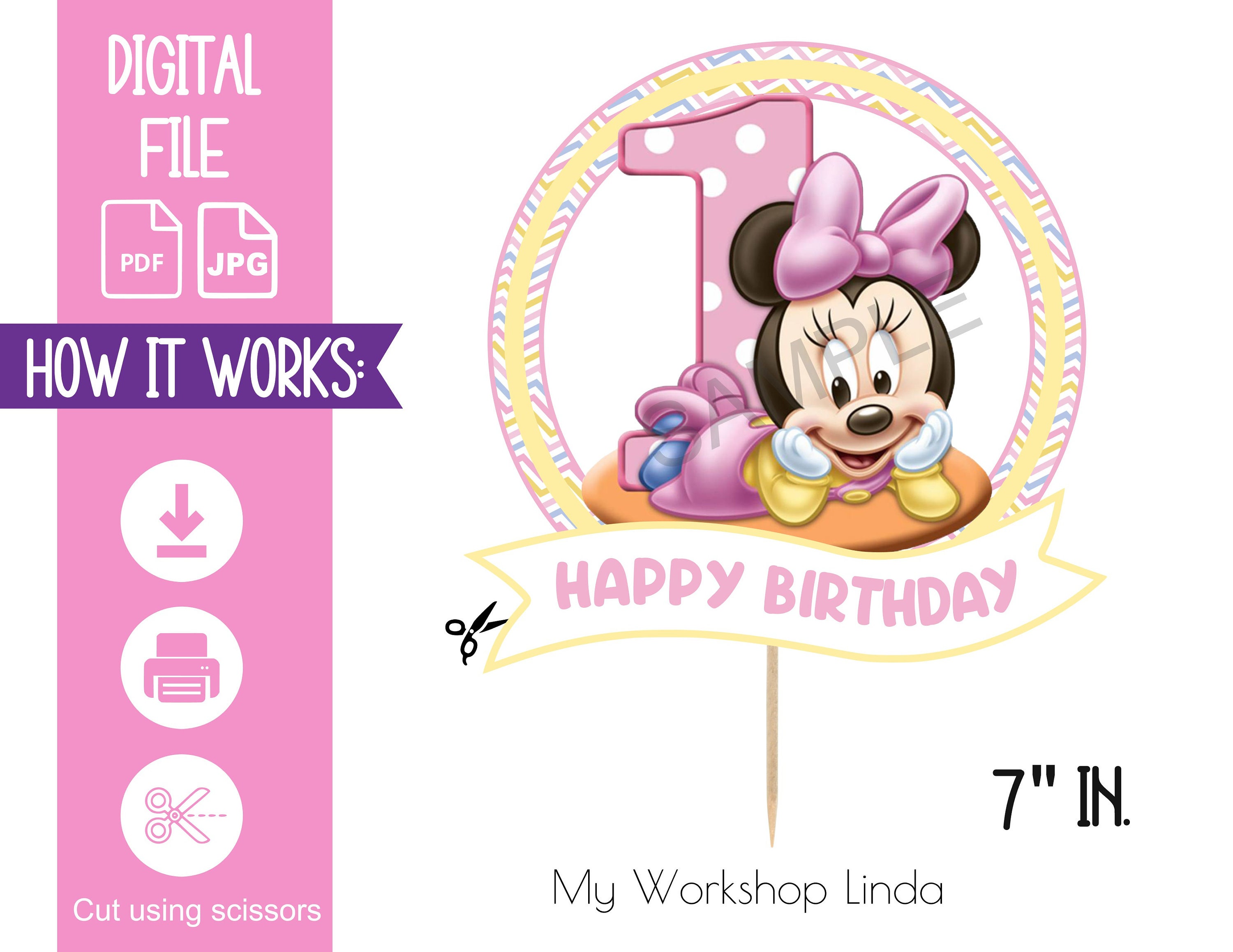 Minnie Mouse Happy 1st Birthday