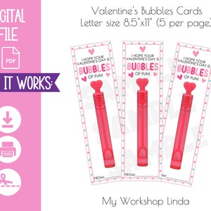 Sofortiger Download Niedliche Bubble Wand Valentinstag druckbare Karte, Schule Gefälligkeiten, Valentinstag Gastgeschenke, Schule Leckereien, Seifenblasenhalter, Valentinstag