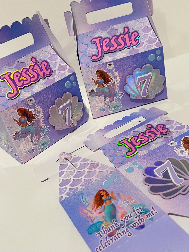 The Little Mermaid 2023 Live Action Movie Party Theme Favor Boxes ...