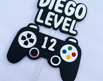 Personalized Gamer Cake Topper| Level Up Cake Topper| Gamer Birthday Party| Gaming Party Supplies