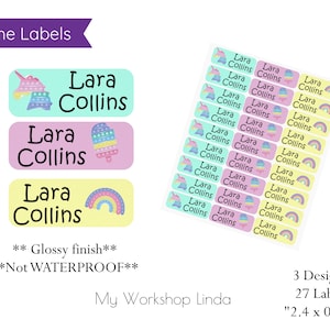 Pop it Personalized Name Labels  / Glossy Stickers / Notebook Labels / Daycare Labels / School Supplies Labels / Belongings label