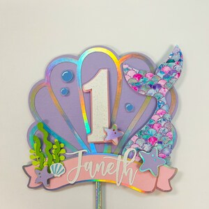 Mermaid Tail Cake Topper, Mermaid Cake Topper, Mermaid Birthday Party, Mermaid Party Supplies, Under The Sea Cake Topper, Girl Birthday