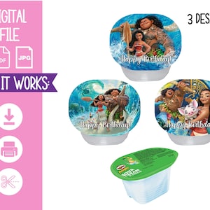 Digitale Moana Gastgeschenke Etiketten / Kartoffelchips Etiketten / Snack Stapel Etiketten / Moana Party / Digital bedruckbar /Geburtstagszubehör /Instant Download