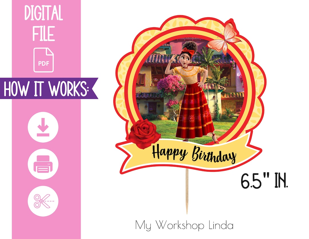 Instant Download/encanto Cake Topper/encanto Dolores Cake Topper ...