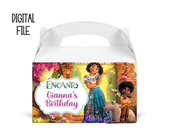 Mirabel Encanto Favor Box Label / Encanto Gable Box Personalized Label / Encanto Party Favors Labels / Party Decorations / DIGITAL ONLY
