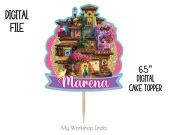 Personalized Encanto Cake Topper/Encanto Mirabel Cake Topper/Encanto Birthday/Encanto Birthday Printable PDF/Encanto Party Decoration