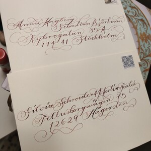 Bis zu 100 handgeschriebene Kalligraphie Umschlag Adressierung