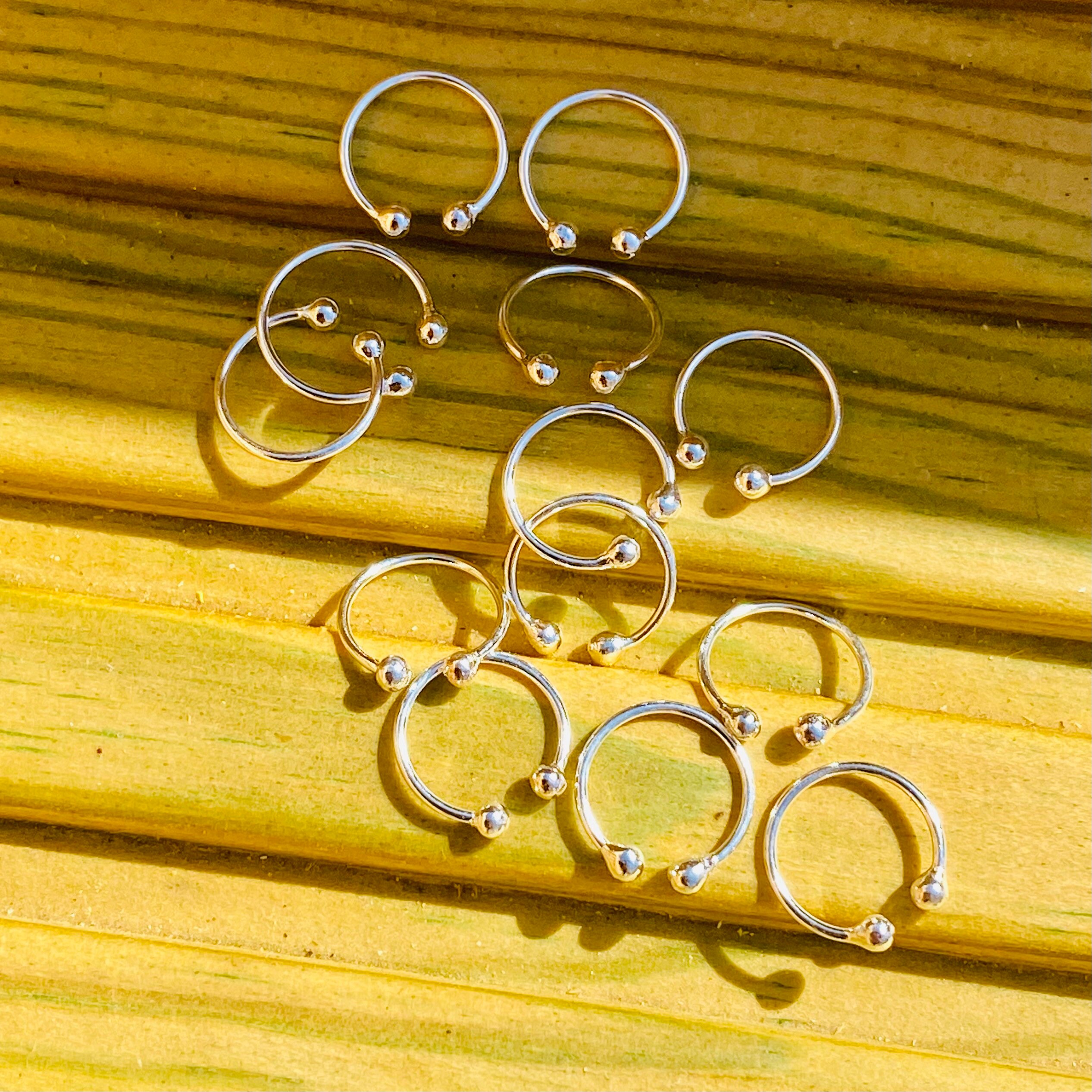 Fake Plain Silver Nose Ring 1cm Wide Fake Comfortable Nose Etsy UK