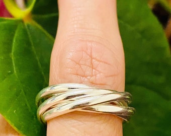 Russian Band Silver Wedding Ring