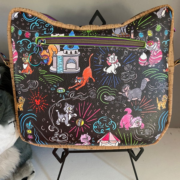 Disney Cats Black Cross Body Bag