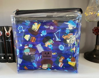 Clear Backpack with Haunted Mansion snap on Liner