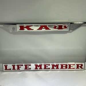 Kappa Alpha Psi- Life Member Mirror Background Red Letters