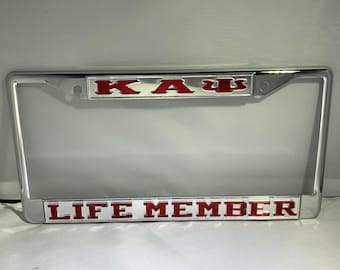 Kappa Alpha Psi- Life Member Mirror Background Red Letters