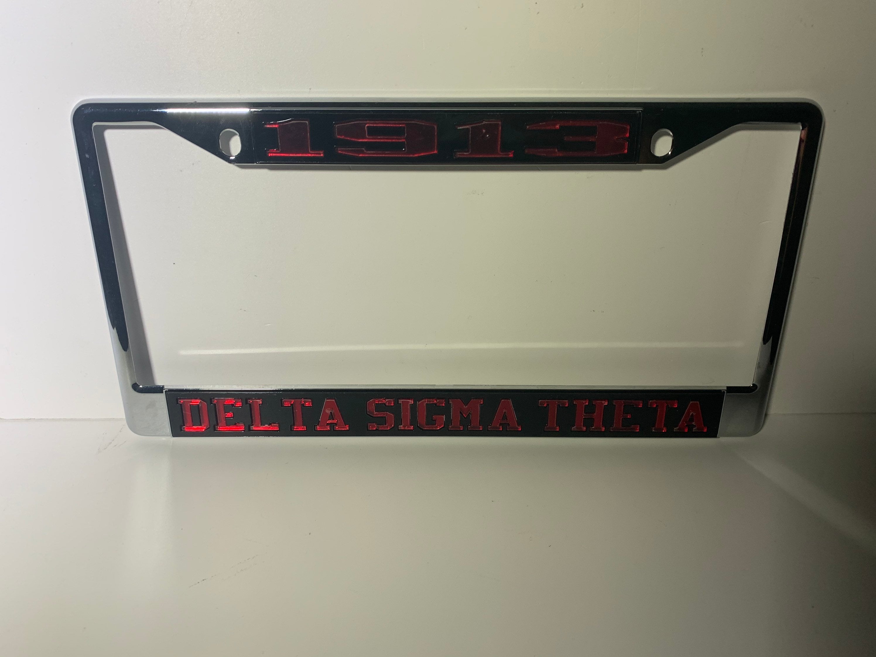 Delta Sigma Theta-1913 Black Background Red Letters