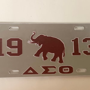 Delta Sigma Theta- Elephant License Plate