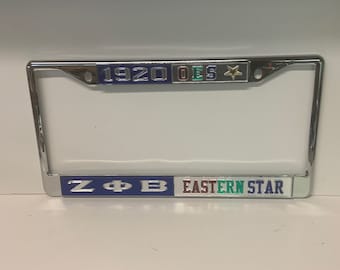 Zeta Phi Beta & OES Split License Frame