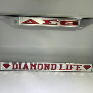 DST- Diamond Life w/ Diamonds Mirror Background Red Letters