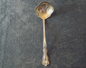Concha antiga em prata esterlina, Baker-Manchester, bacia para lavar louça com banho de ouro vermeil, monograma L, 14,6 cm (5 3/4") estilo vitoriano