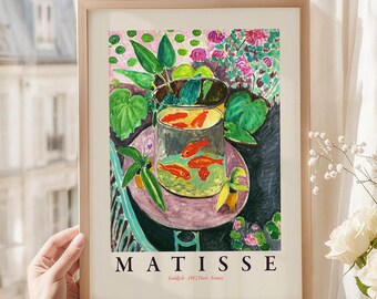 Henri Matisse Print, Goldfish Bowl, Mid Century Modern Floral Art 19
