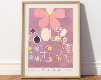 Hilma af Klint Adulthood Poster, The Ten Largest No 5 Print, Lilac Pink Abstract Wall Art, Physical Print 2