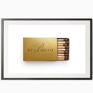 Las Vegas Bellagio Resort Casino Luxe spot Matchbox-print Iconisch hotel Cadeau voor vriend Feestmuurkunst Woonkamer Elegant decor 46