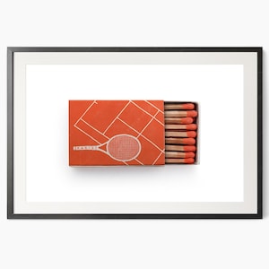 Tennis Player Gift Tennis tournament Elegant wall art Gif for him her Dining room wall art Above bar cart decor The French Open 60