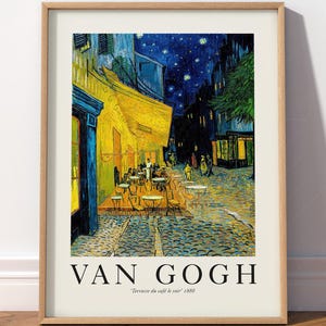 Vincent Van Gogh The Cafe Terrace Famous paintings Living room wall decor Bedroom wall art Large sizes Unique gift 15