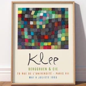 Póster de Paul Klee, póster de la Bauhaus, póster de exposición, impresión abstracta, arte mural de la Bauhaus, impresión moderna 02
